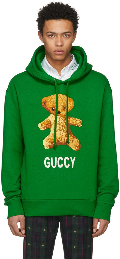 gucci wool sweater with teddy bear|gucci bear hoodie.